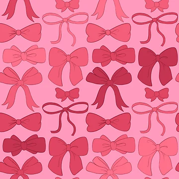 Artwork thumbnail, Pink Bows Pattern by RorisRealms