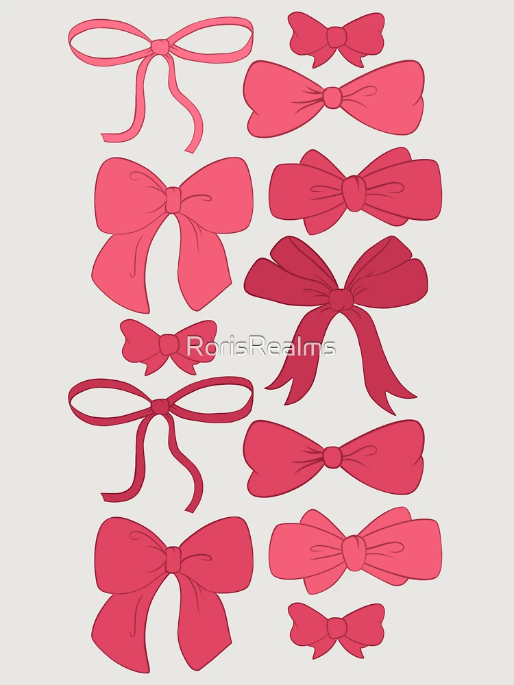 Thumbnail 6 of 6, Premium Oversized Sweatshirt, Pink Bows Pattern designed and sold by RorisRealms.