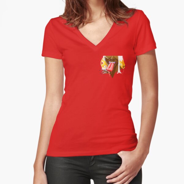 Summer Fun With Ice Cream Fitted V-Neck T-Shirt