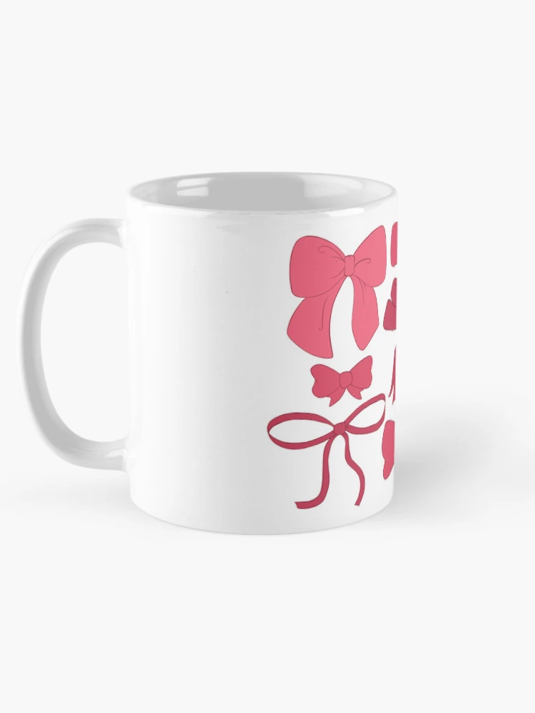 Thumbnail 5 of 6, Coffee Mug, Pink Bows Pattern designed and sold by RorisRealms.
