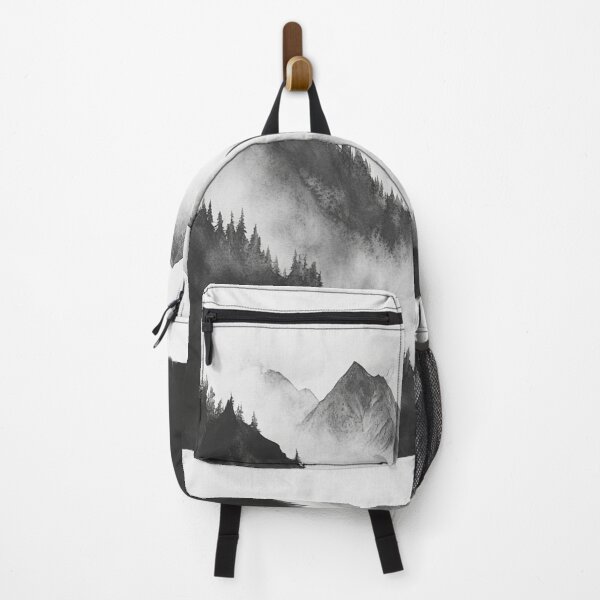 Item preview, Black And White Mountains Landscape designed and sold by NicolasGlowArt.