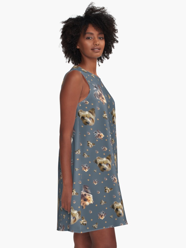 Alternate view of Yorkie stars A-Line Dress