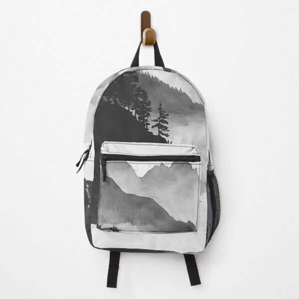 Item preview, Black And White Landscape, Mountains Wall Art designed and sold by NicolasGlowArt.
