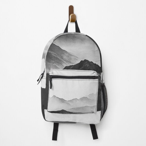 Item preview, Landscape Mountains Black, Mountains Wall Art designed and sold by NicolasGlowArt.