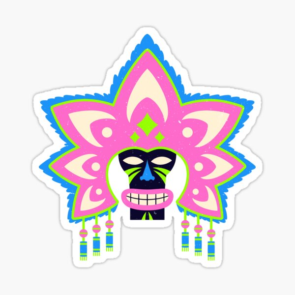 Item preview, Grinning vibrant Ati - Atihan festival mask designed and sold by CapriCreatives.