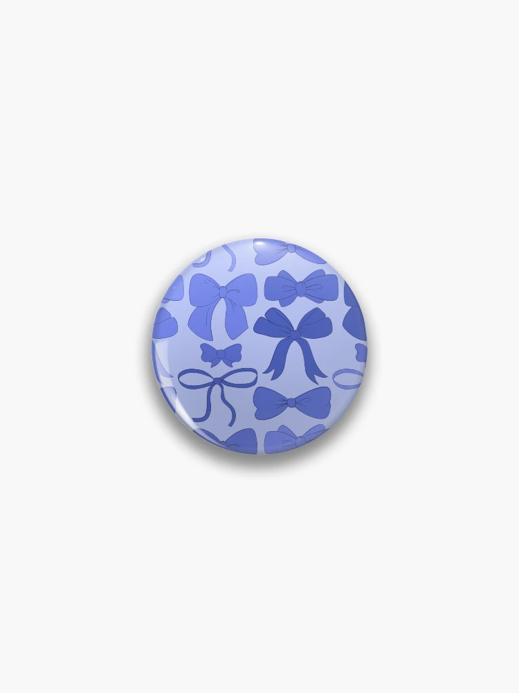 Thumbnail 1 of 3, Pin, Blue Bows Pattern designed and sold by RorisRealms.