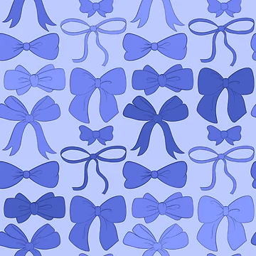 Artwork thumbnail, Blue Bows Pattern by RorisRealms