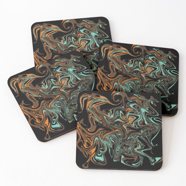 Item preview, Abstract Liquid Earthly Tones designed and sold by Quoppidou.