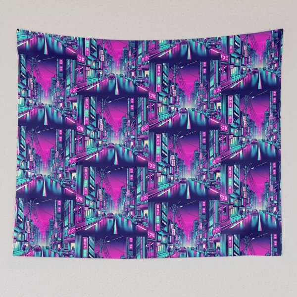 Item preview, Neon-lit Cyberpunk Street Pop Art Style designed and sold by artofuniverse.