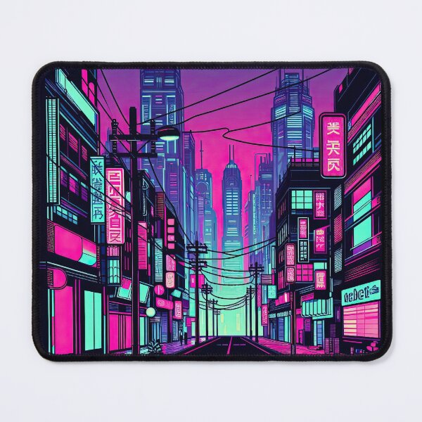 Item preview, Neon-lit Cyberpunk Street Pop Art Style designed and sold by artofuniverse.