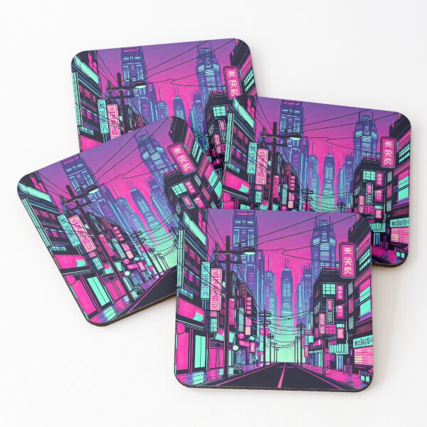 Item preview, Neon-lit Cyberpunk Street Pop Art Style designed and sold by artofuniverse.