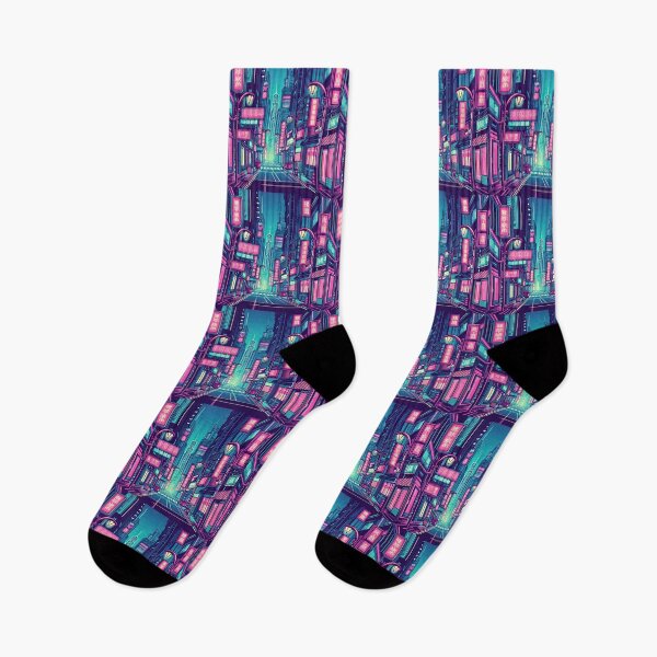 Item preview, Neon-lit Cyberpunk Street Pop Art Style designed and sold by artofuniverse.