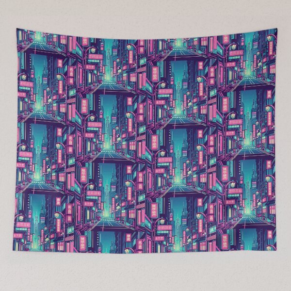 Item preview, Neon-lit Cyberpunk Street Pop Art Style designed and sold by artofuniverse.