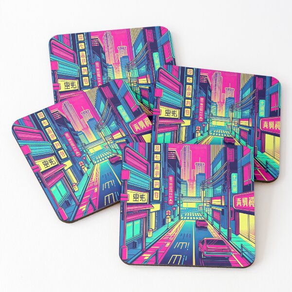 Item preview, Neon-lit Cyberpunk Street Pop Art Style designed and sold by artofuniverse.