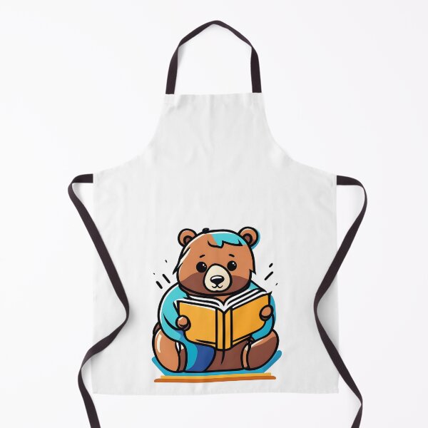 Item preview, Cute Cartoon Bear Reading Book Sticker - Nursery Illustration designed and sold by CrownedCanvas.