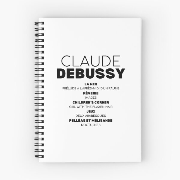Item preview, Debussy Famous Works - Black Text designed and sold by TheVitruvianCat.