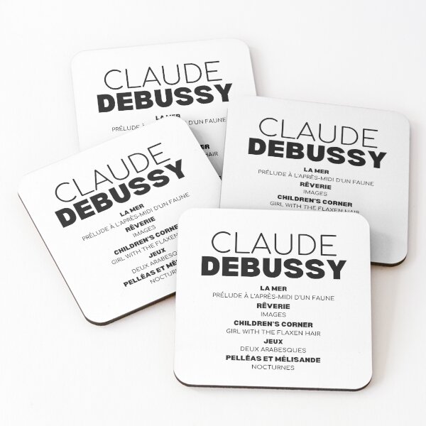 Item preview, Debussy Famous Works - Black Text designed and sold by TheVitruvianCat.