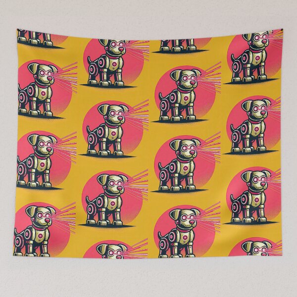 Item preview, Robot Dog Pop Art Style designed and sold by artofuniverse.
