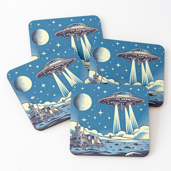 Item preview, Nave espacial estilo pop art designed and sold by artofuniverse.