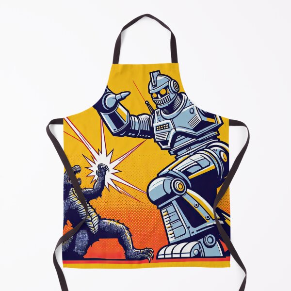 Item preview, Giant Robot Battling A Monster Pop Art Style designed and sold by artofuniverse.