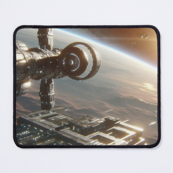 Item preview, Futuristic Space Station Orbiting A Distant Planets. designed and sold by IrsathThaslima.