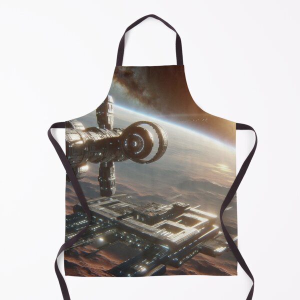 Item preview, Futuristic Space Station Orbiting A Distant Planets. designed and sold by IrsathThaslima.