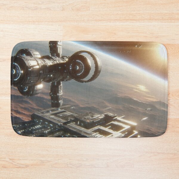 Item preview, Futuristic Space Station Orbiting A Distant Planets. designed and sold by IrsathThaslima.