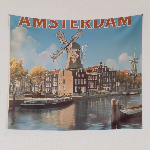 Item preview, Amsterdam Cityscape Art – Captivating Wall Decor Inspired by Dutch Canals & Architecture designed and sold by nomiraclehere.