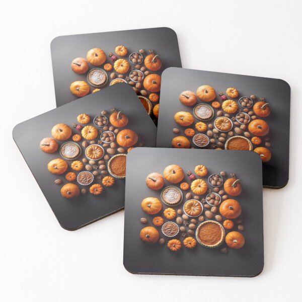 Item preview, Autumn composition: autumn fruits, pumpkins, pumpkin cream pie, leaves, abundance.6 designed and sold by My-fake-places.