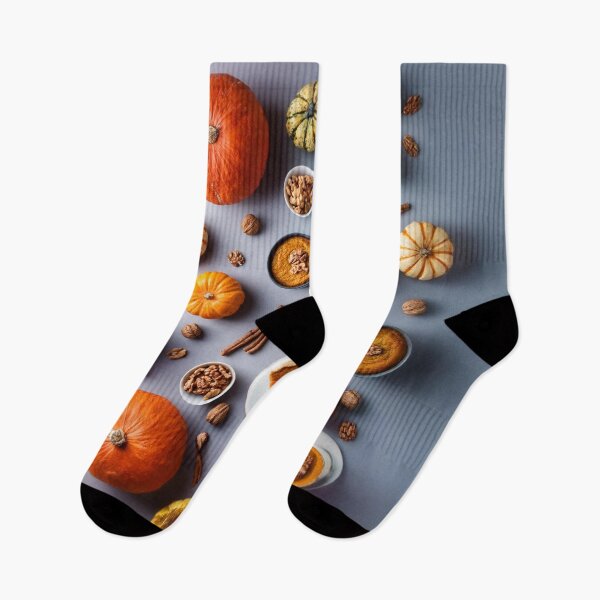 Item preview, Autumn composition: autumn fruits, pumpkins, pumpkin cream pie, leaves, abundance.5 designed and sold by My-fake-places.