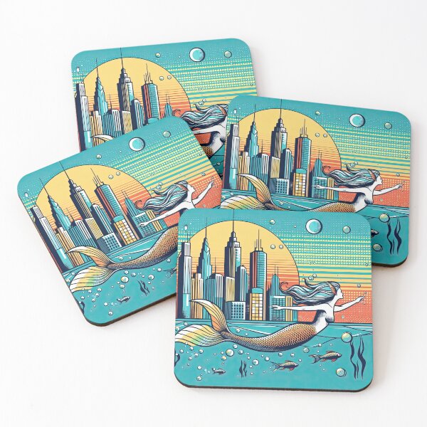 Item preview, Mermaid Pop Art Style designed and sold by artofuniverse.