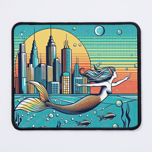 Item preview, Mermaid Pop Art Style designed and sold by artofuniverse.