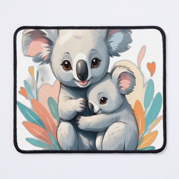 Item preview, Cute Koala Duo with Playful Floral Accents designed and sold by ERA369.