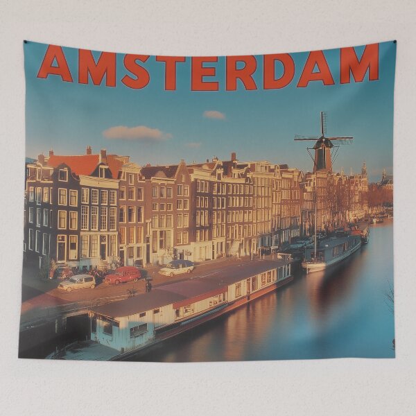 Item preview, Amsterdam Cityscape Art – Captivating Wall Decor Inspired by Dutch Canals & Architecture designed and sold by nomiraclehere.