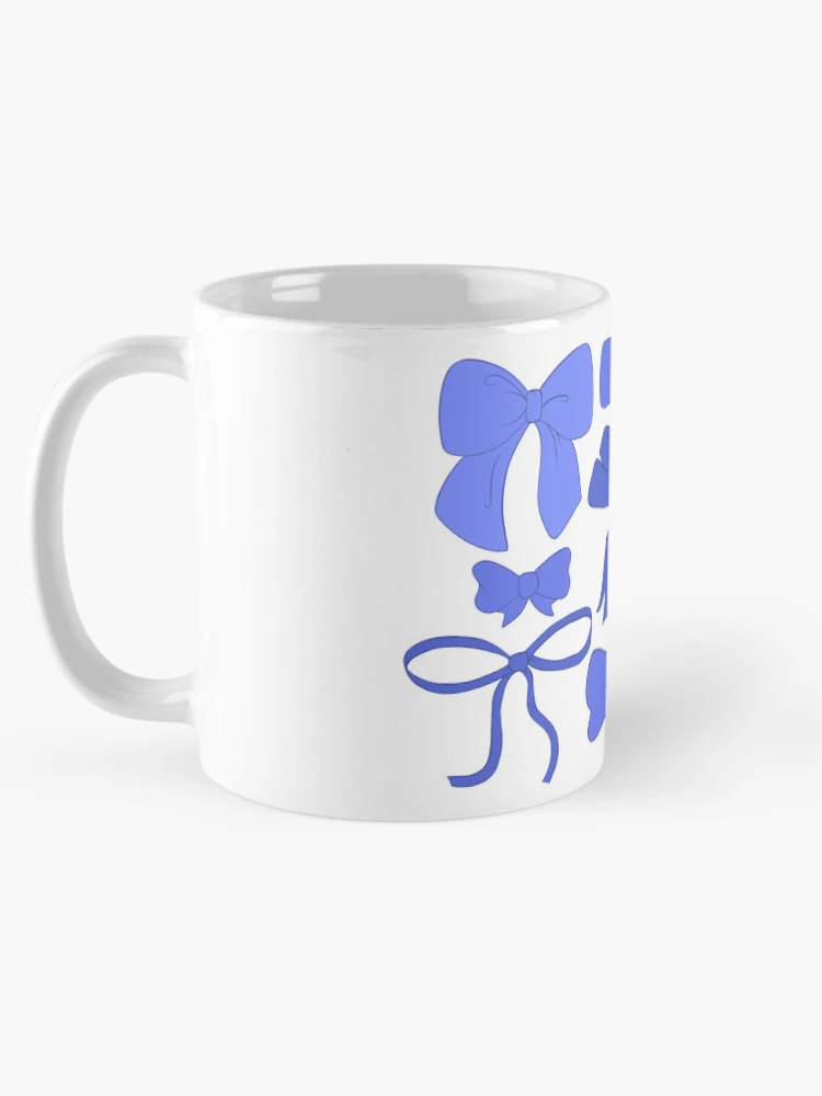 Thumbnail 5 of 6, Coffee Mug, Blue Bows Pattern designed and sold by RorisRealms.