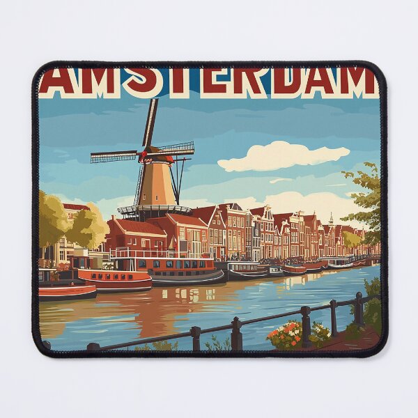 Item preview, Amsterdam Cityscape Art – Captivating Wall Decor Inspired by Dutch Canals & Architecture designed and sold by nomiraclehere.
