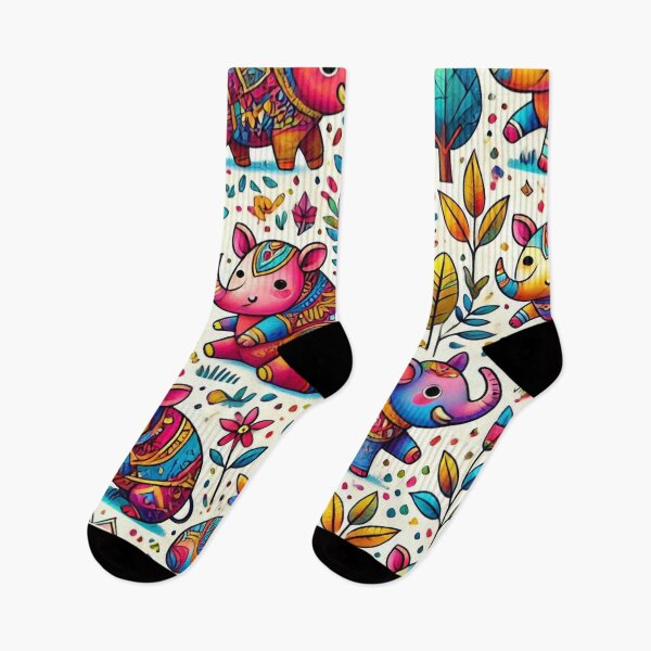 Item preview, Playful Babirusas in Vibrant Patterns designed and sold by Sillytoe.