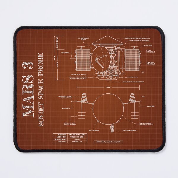 Item preview, Soviet Mars 3 Space Probe (Caramel Blueprint. Vertical) designed and sold by BGALAXY.