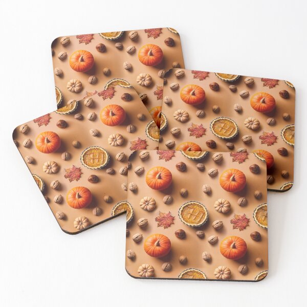 Item preview, Autumn composition: autumn fruits, pumpkins, pumpkin cream pie, leaves, abundance.4 designed and sold by My-fake-places.