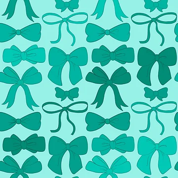 Artwork thumbnail, Green Bows Pattern by RorisRealms