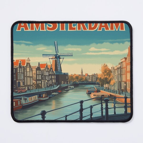 Item preview, Amsterdam Cityscape Art – Captivating Wall Decor Inspired by Dutch Canals & Architecture designed and sold by nomiraclehere.