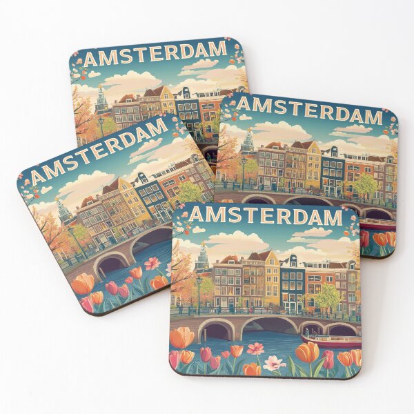 Item preview, Amsterdam Cityscape Art – Captivating Wall Decor Inspired by Dutch Canals & Architecture designed and sold by nomiraclehere.