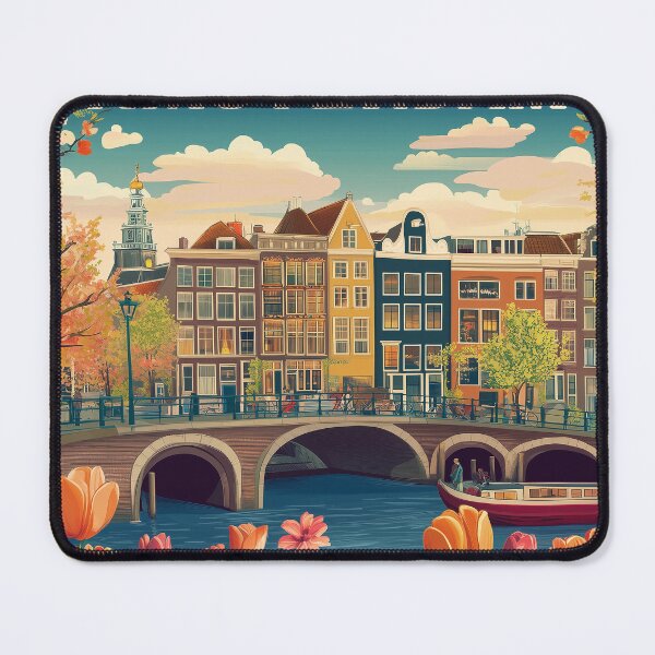 Item preview, Amsterdam Cityscape Art – Captivating Wall Decor Inspired by Dutch Canals & Architecture designed and sold by nomiraclehere.