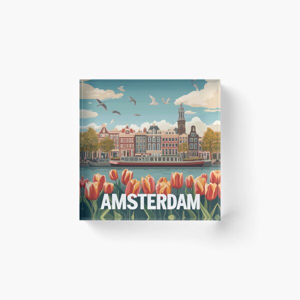 Item preview, Amsterdam Cityscape Art – Captivating Wall Decor Inspired by Dutch Canals & Architecture designed and sold by nomiraclehere.