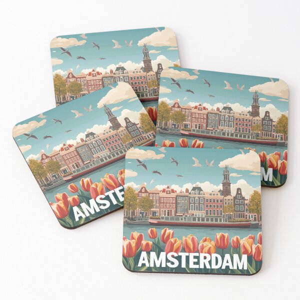 Item preview, Amsterdam Cityscape Art – Captivating Wall Decor Inspired by Dutch Canals & Architecture designed and sold by nomiraclehere.