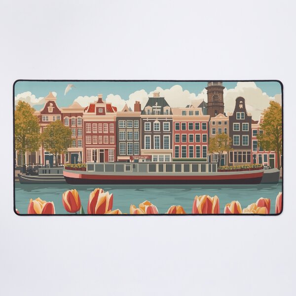 Item preview, Amsterdam Cityscape Art – Captivating Wall Decor Inspired by Dutch Canals & Architecture designed and sold by nomiraclehere.