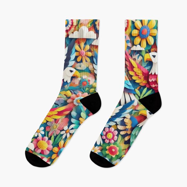 Item preview, Colourful Paper Eagles in a Floral Wonderland designed and sold by Sillytoe.