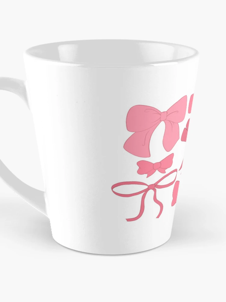 Thumbnail 3 of 4, Coffee Mug, Pretty Pink Bows Pattern designed and sold by RorisRealms.