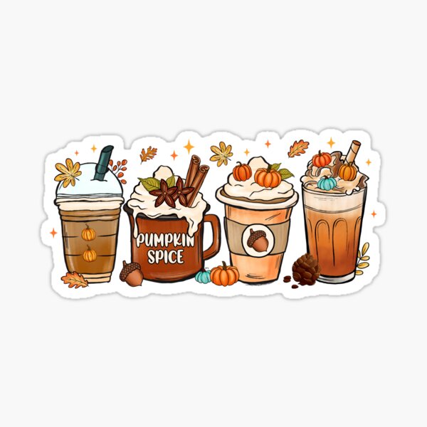 Item preview, Autumn Pumpkin Spice Coffee designed and sold by romkartistry.