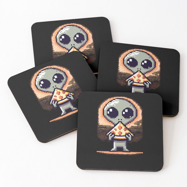 Item preview, Cute Pixel Funny Alien Pizza Lover  designed and sold by Logiamerch.